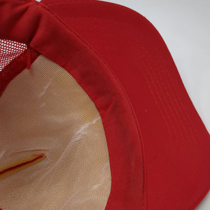 Budweiser King of Beers Trucker Hat Red OS Snapback Mesh Rope Logo Foam Vintage