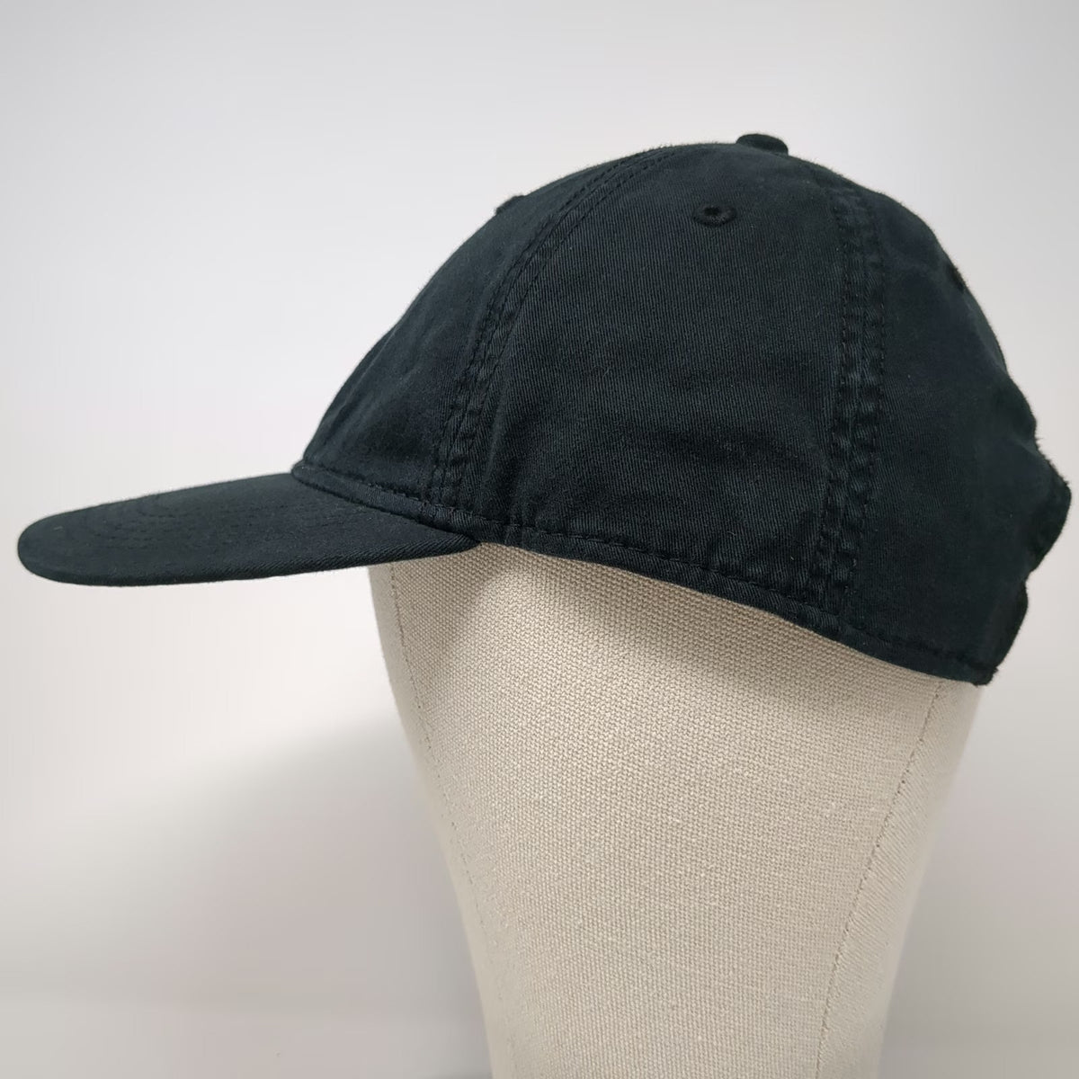 Goodfellow & Co Baseball Cap Black One Size Leather Strap Slideback Blank Hat