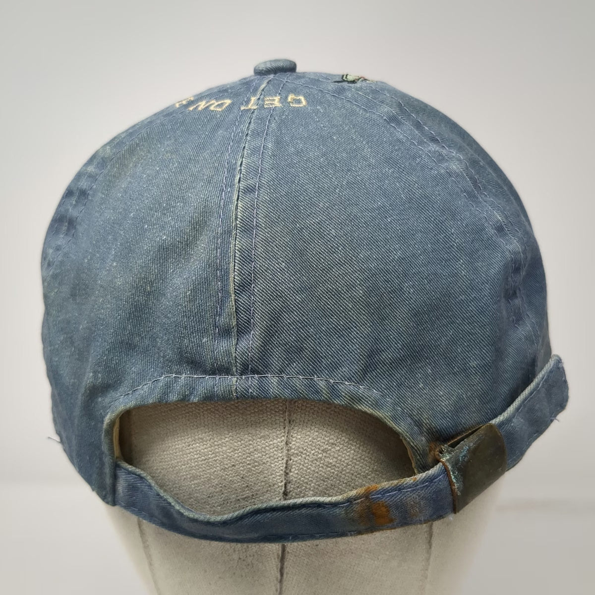Cobra Caps Baseball Cap Blue Rad Rex Dinosaur Get On Board Denim Hat Vintage