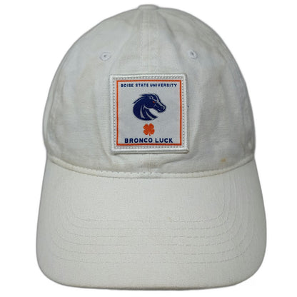 Black Clover Boise State University Hat White One Size Baseball Cap Slideback