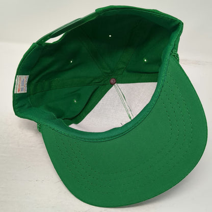 Yupoong 5 Panel Green Hat One Size Silent Floor tj Logo Rope Brim Snapback