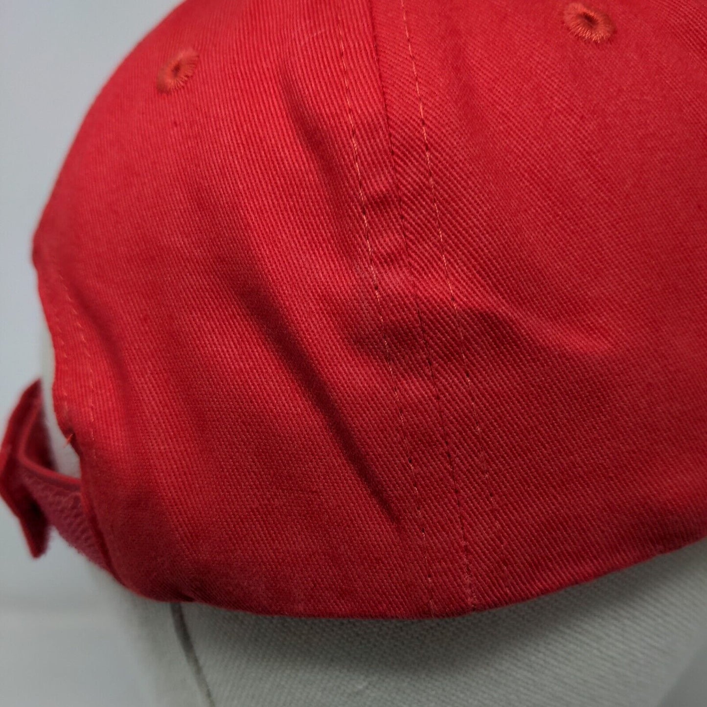Coco Song Strapback Hat Red One Size Adjustable Embroidered Plants 6 Panel