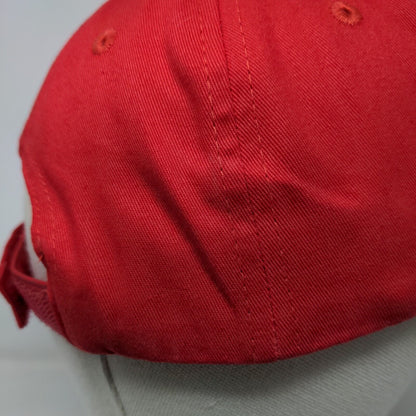 Coco Song Strapback Hat Red One Size Adjustable Embroidered Plants 6 Panel