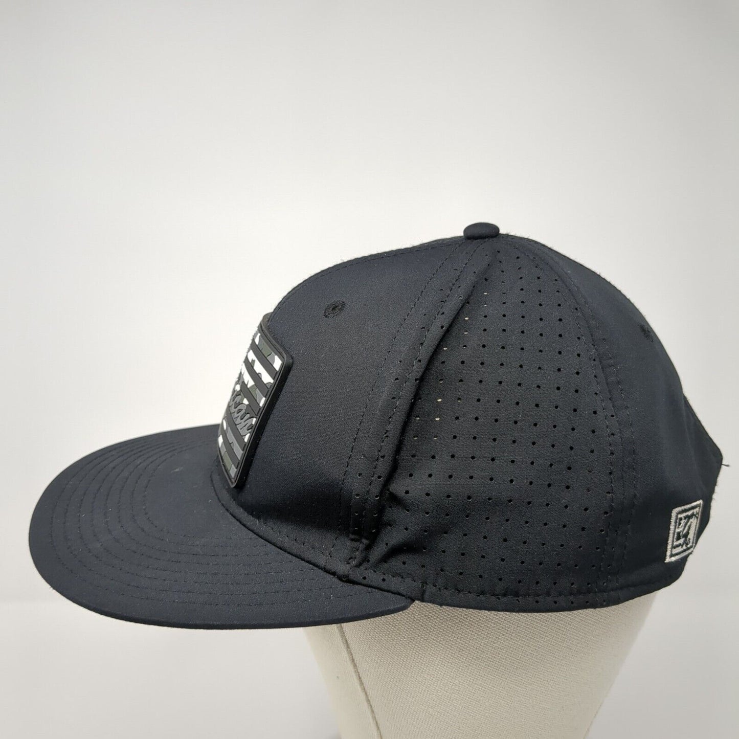 American Flag Snapback Hat Black One Size Adjustable Patriotic The Game