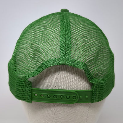 John Deere Trucker Hat Green White One Size Mesh Back Snapback Logo Farming Hat
