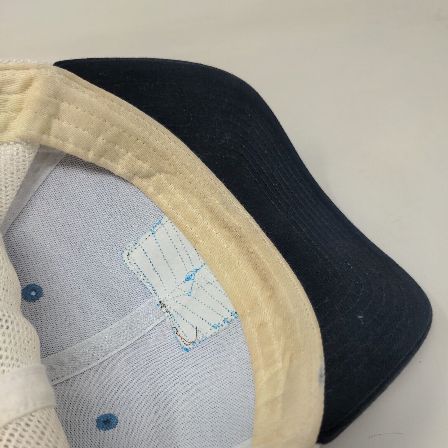 Three Pines Snapback Mesh Back Trucker Hat Multi One Size Leather Patch