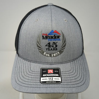 Richardson 112 Trucker Hat Gray One Size Phil Meador Toyota 45 Years Snapback
