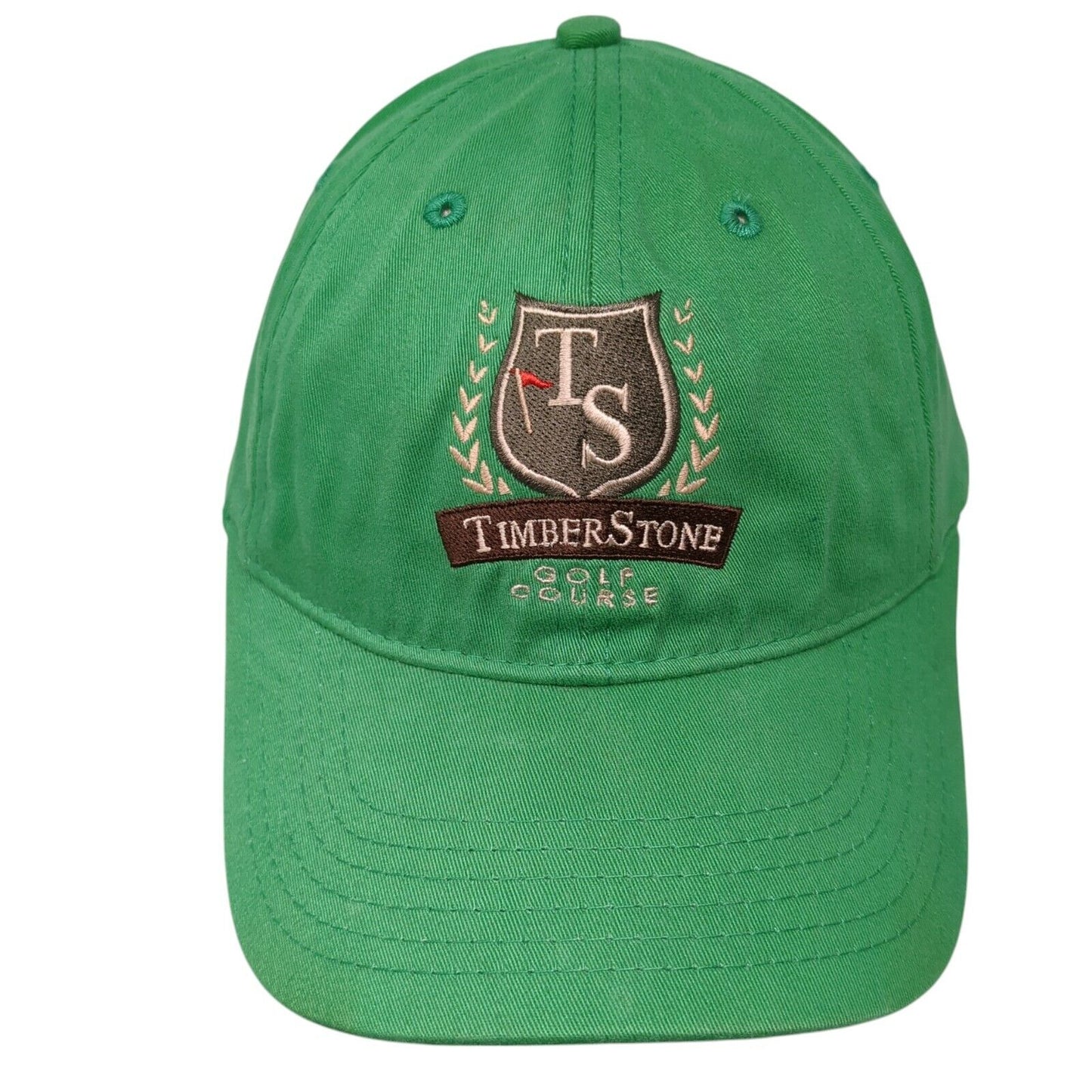 TimberStone Golf Course Strapback Hat Green One Size Solid Legendary