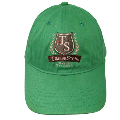 TimberStone Golf Course Strapback Hat Green One Size Solid Legendary