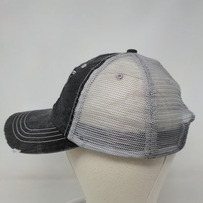 The Frigid Frog Men's Strapback Mesh Back Hat Gray OSFA Embroidered Logo