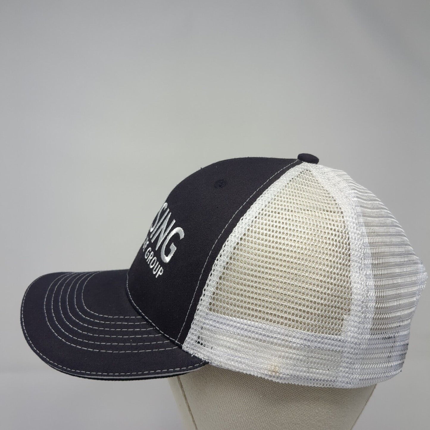 Lansing Trade Group Idaho Strapback Trucker Hat Black One Size Mesh Back