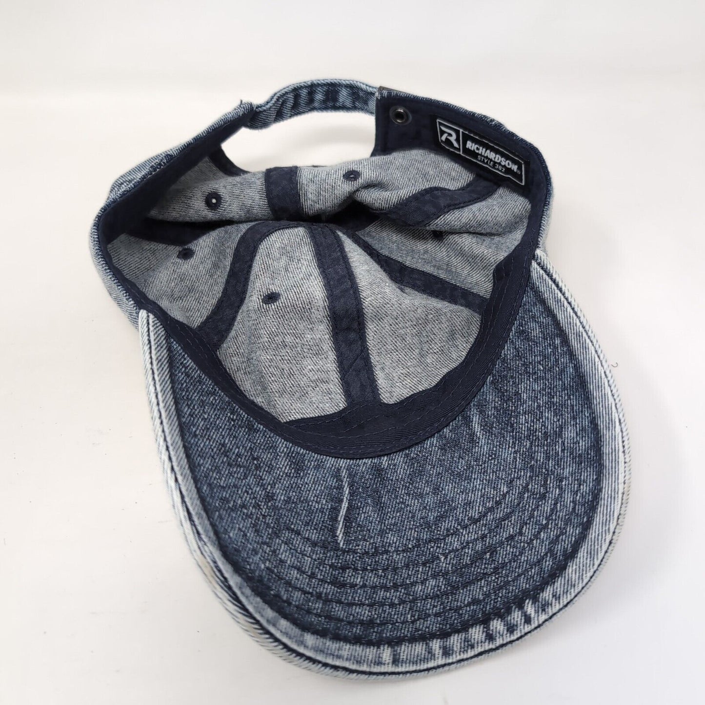 AB Slideback Hat Blue One Size Adjustable Embroidered Denim Cotton Richardson