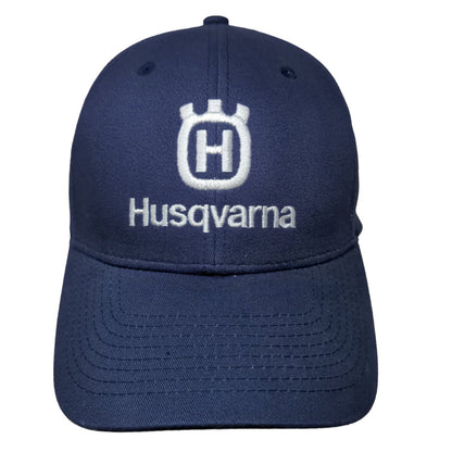 Husqvarna Men's Strapback Hat Blue Adjustable Embroidered Logo