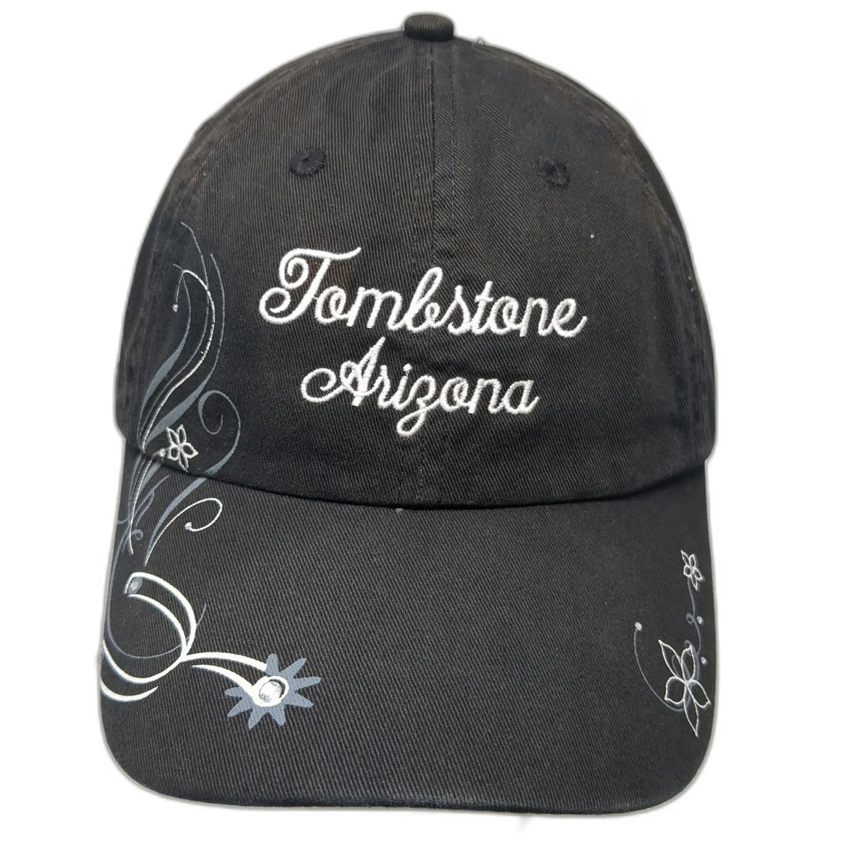 Royal Resortwear Baseball Cap Black One Size Tombstone Arizona Scroll Hat Cotton