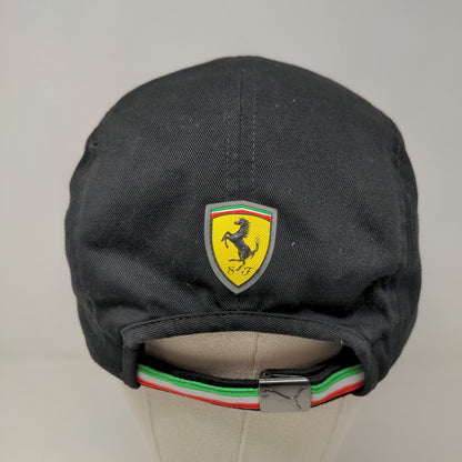 Puma Men's Slideback Scuderia Ferrari Hat Black Size OS Graphic Logo Emblem