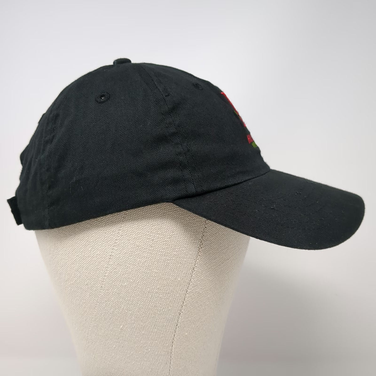 Huston Vineyards Baseball Cap Black One Size Strapback Embroidered Logo Hat