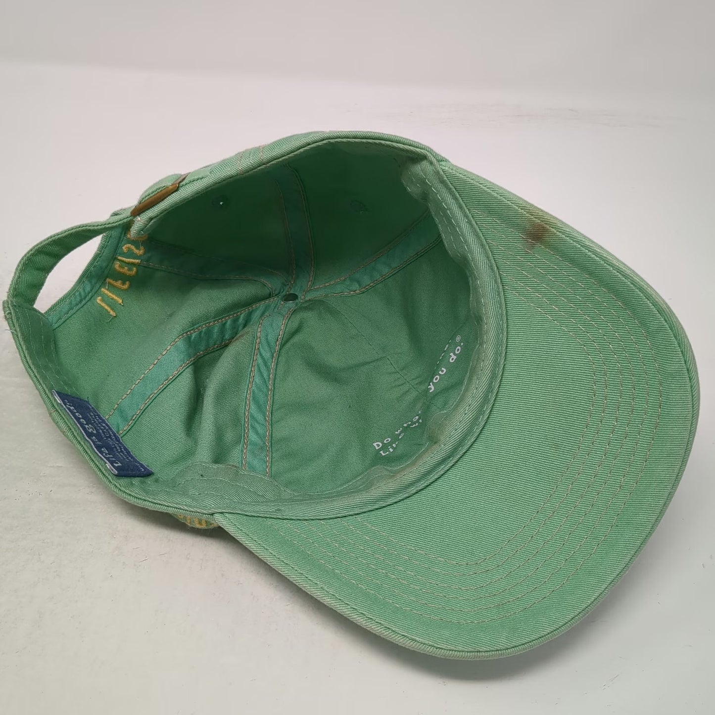 Life is good Baseball Cap Green One Size Motorcycle Enjoy The Ride Slideback Hat