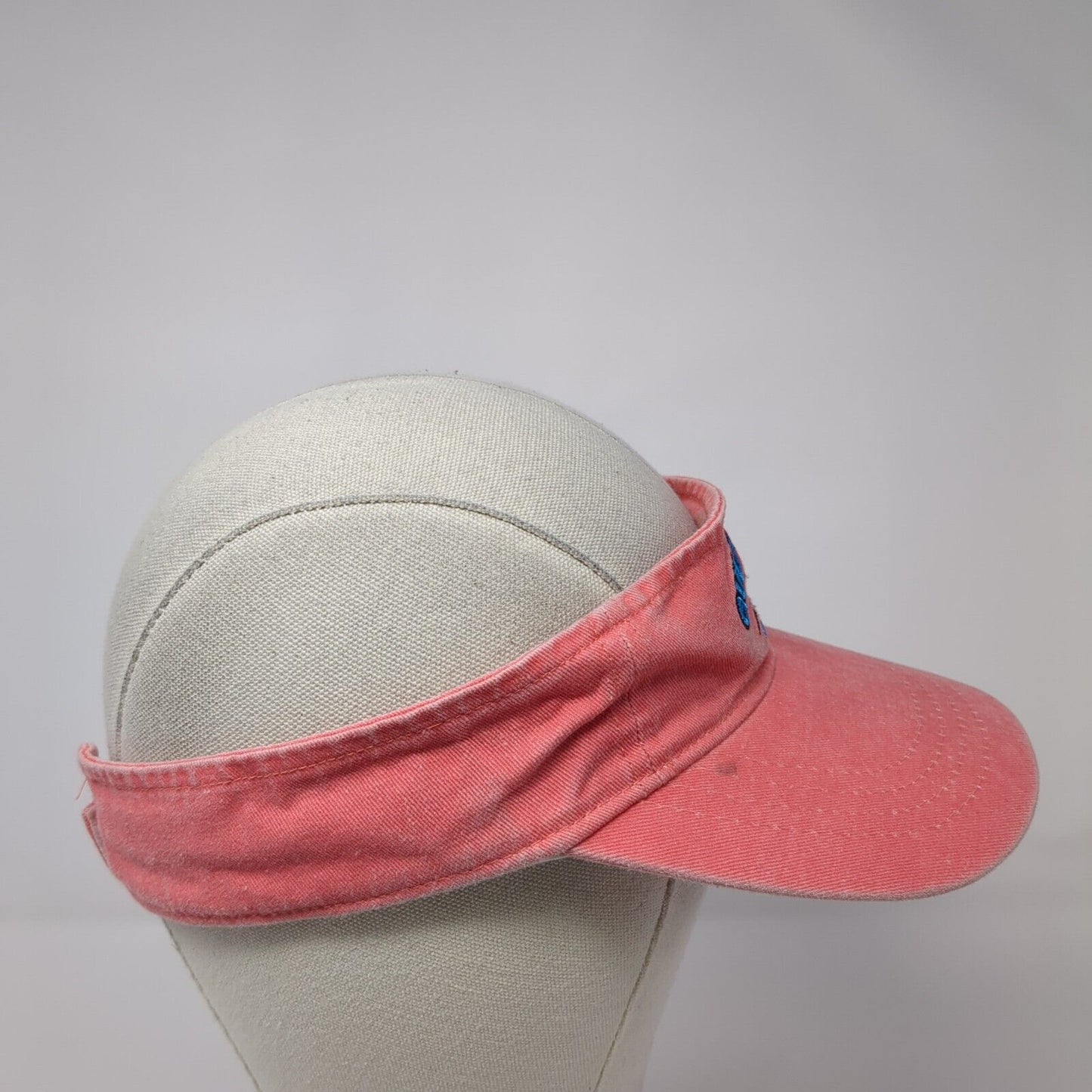Gulf Shores Est. 1957 Sun Visor Hat Pink One Size Adjustable Embroidered Cotton