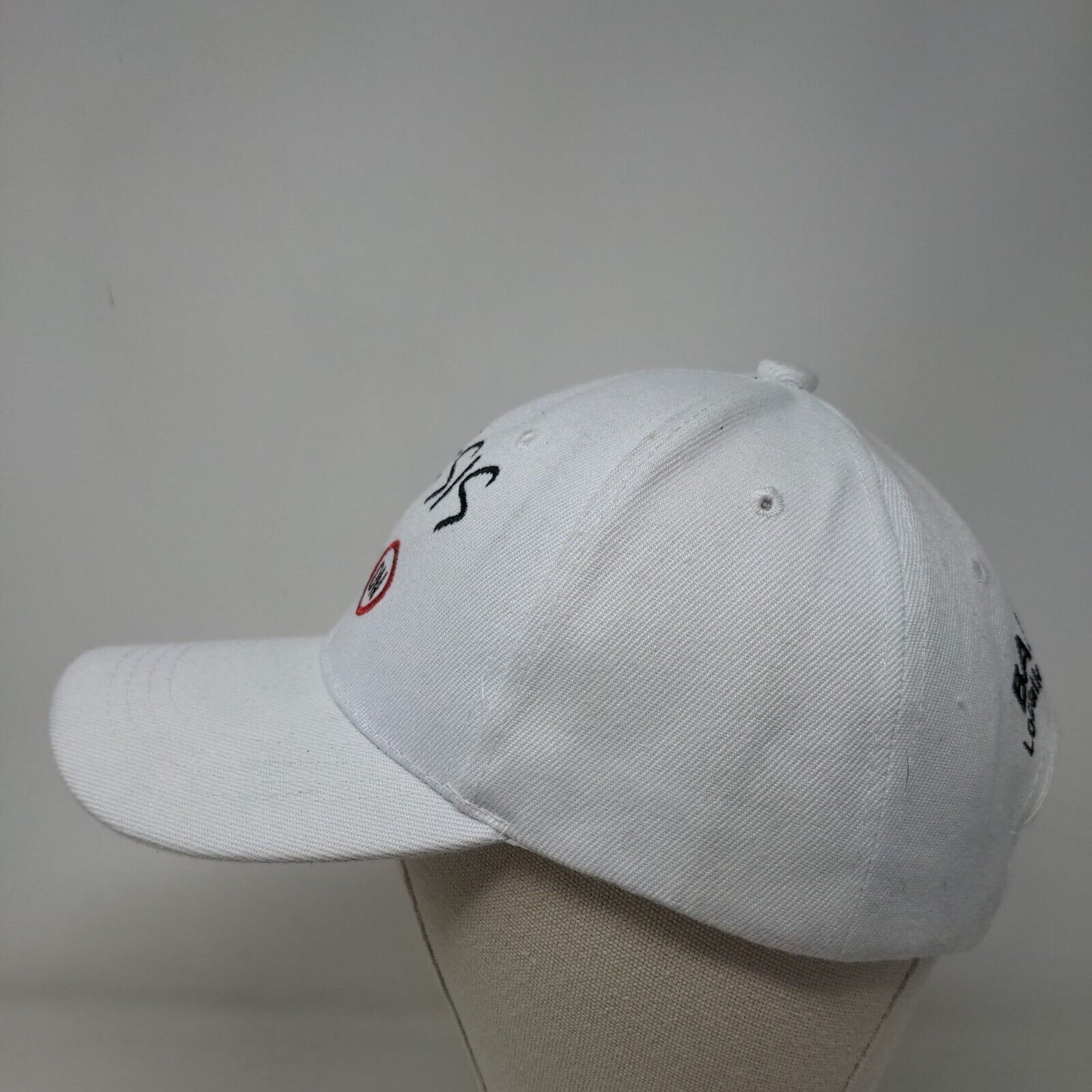 Telesis Mode On Strapback Hat White OSFA Adjustable Embroidered Golden Lion