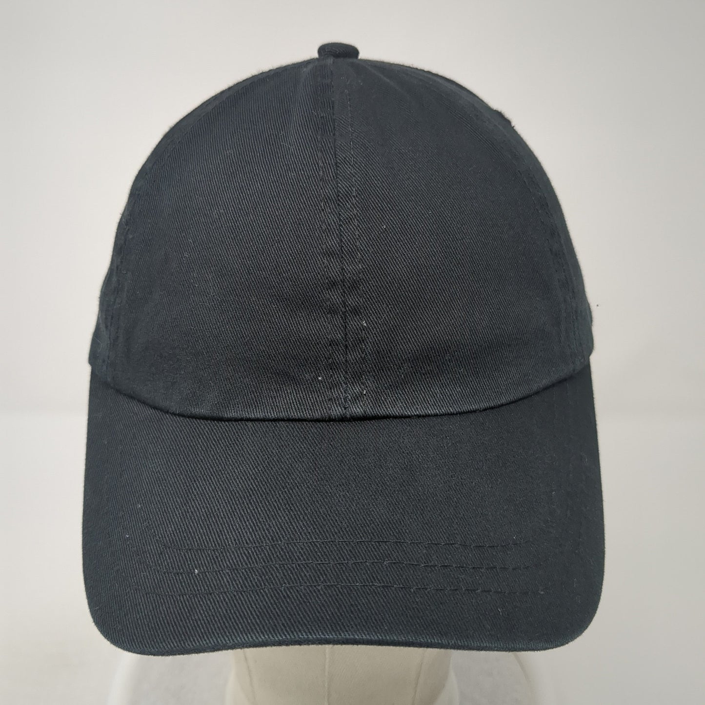 Unbranded Strapback Hat Black One Size Adjustable Outdoor Solid Blank