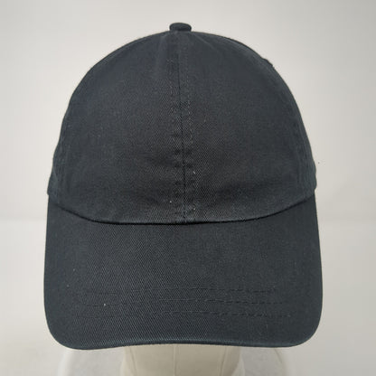 Unbranded Strapback Hat Black One Size Adjustable Outdoor Solid Blank