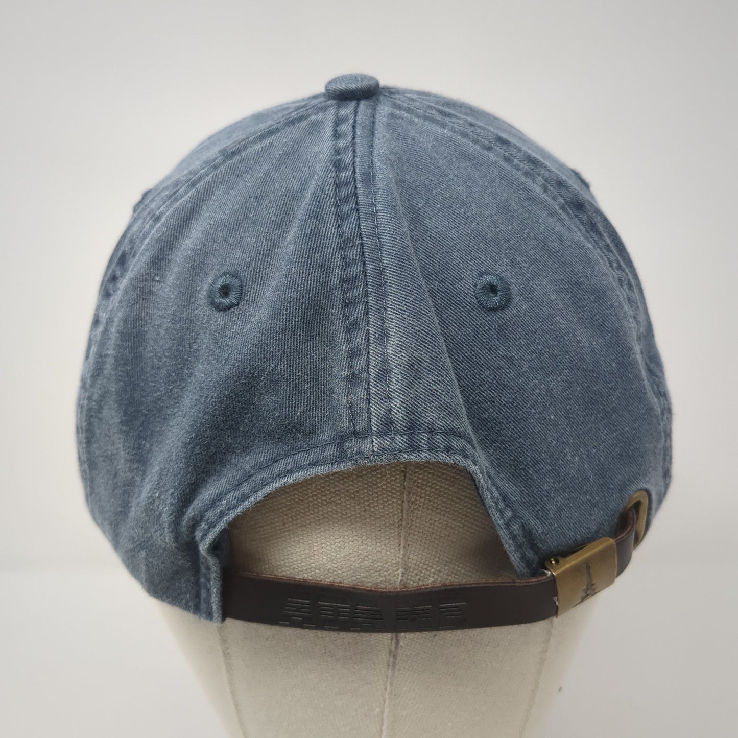Sigma Kappa Slideback Hat Blue One Size Adjustable Leather Strap Adams
