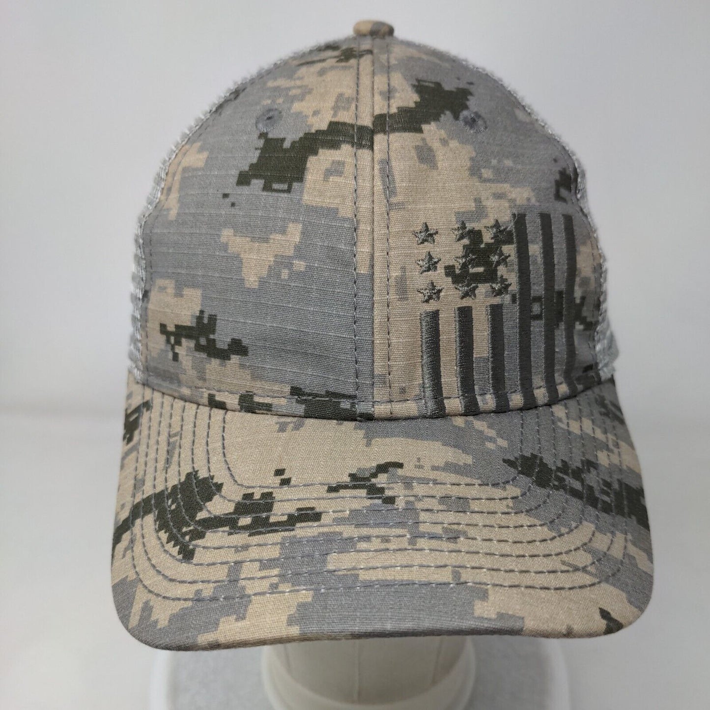 USA Flag Snapback Trucker Hat Camouflage OS Patriotic Academy Sports Outdoor