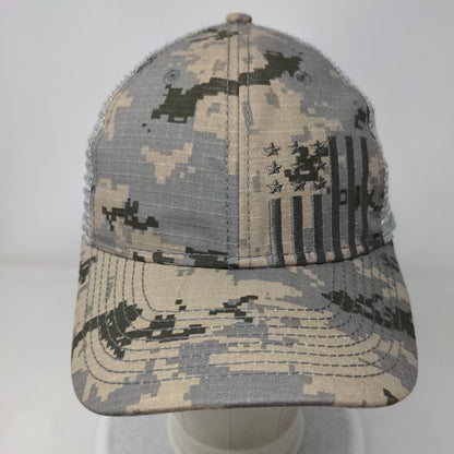 USA Flag Snapback Trucker Hat Camouflage OS Patriotic Academy Sports Outdoor