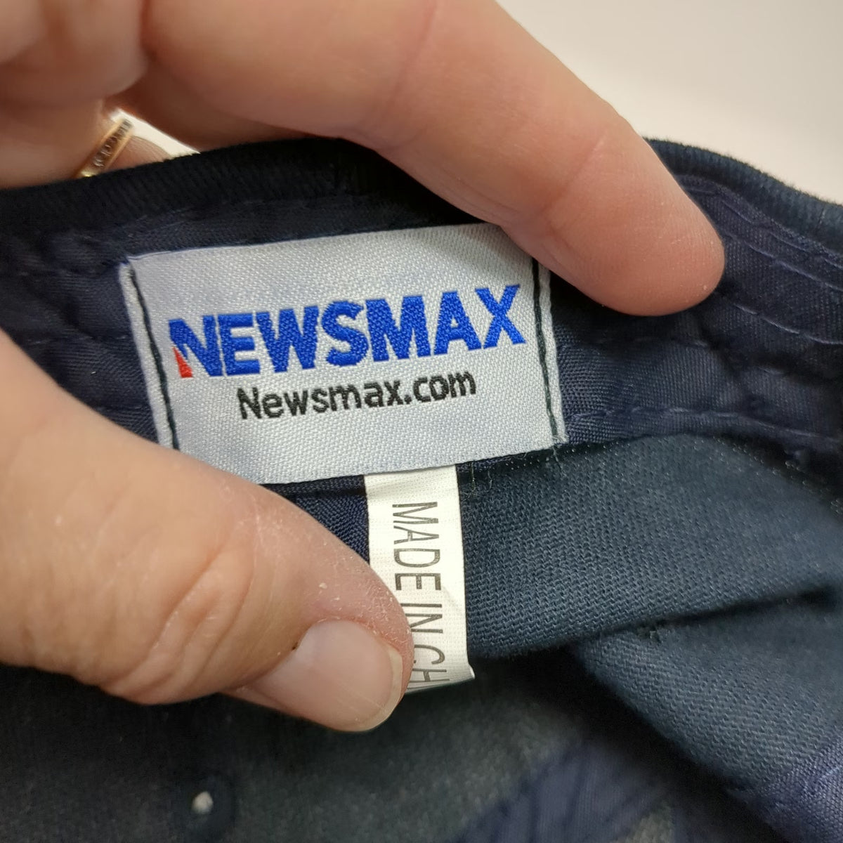 Newsmax Baseball Cap Blue One Size Adjustable Strapback Hat Embroidered Logo