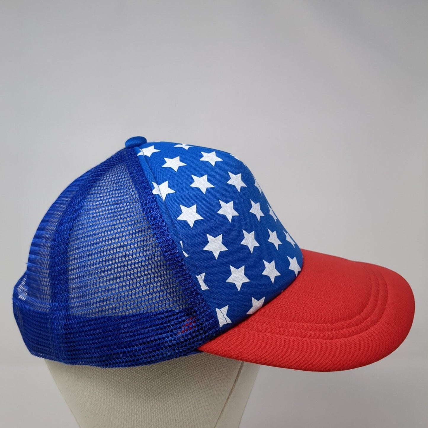 Star American Flag Snapback Trucker Hat Multicolor One Size Mesh Back