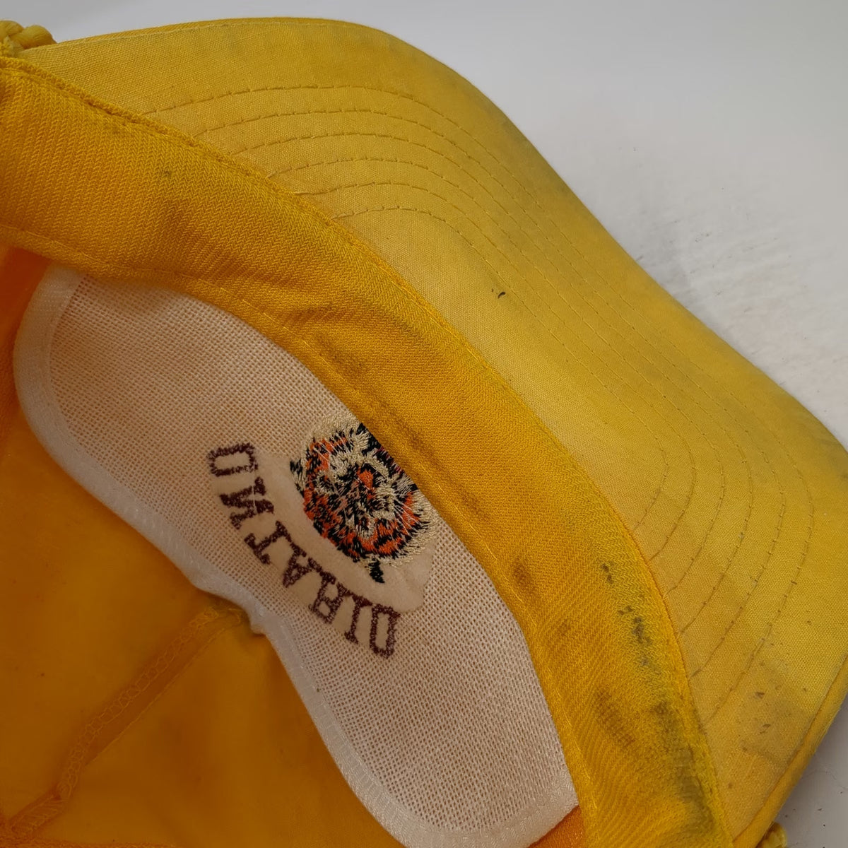 Designer Award Headwear Trucker Yellow Hat OS Rope Brim Ontario Tiger Vintage