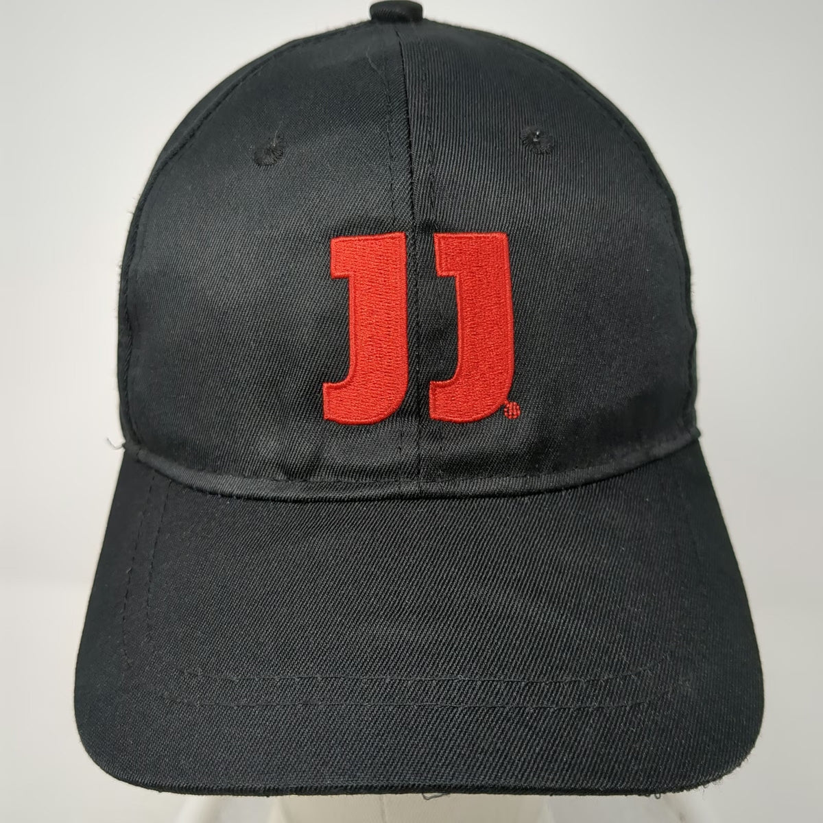 Jimmy John's Snapback Hat Black One Size Embroidered JJ Logo Polyester 6-Panel