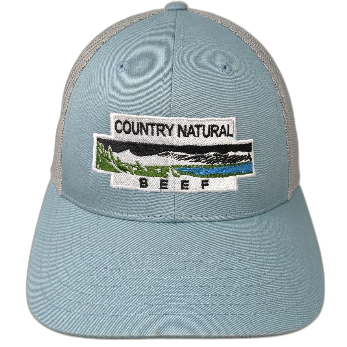 Richardson Trucker Hat Blue S Country Natural Beef Mesh Snapback Patch