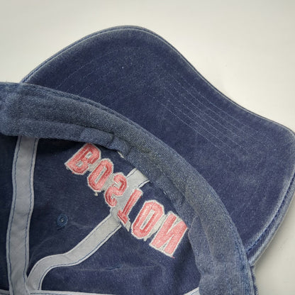Bay State Apparel Baseball Cap Blue Red White One Size Washed Cotton Boston Hat