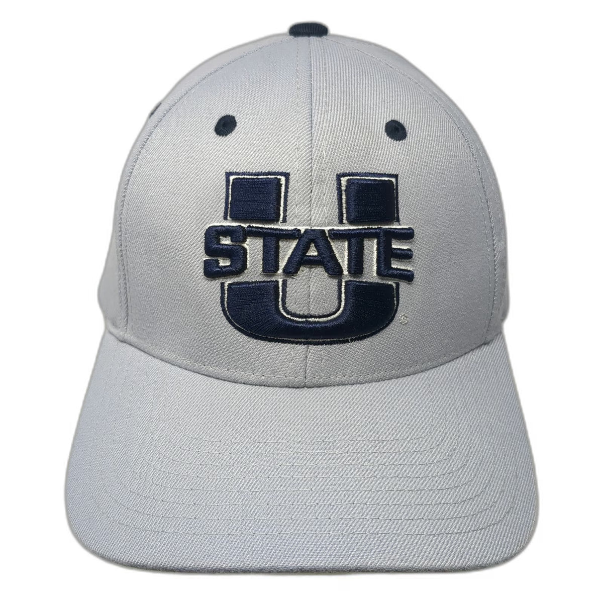 Zephyr Utah State Aggies NCAA Gray Cap XL Stretch Fit Embroidered Logo Team Hat