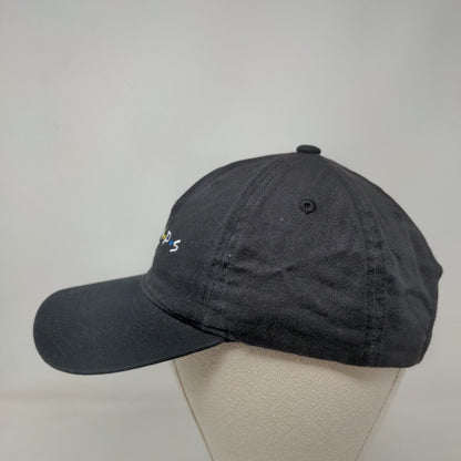 FRIENDS Slideback Hat Black One Size Adjustable Embroidered Vented Holes
