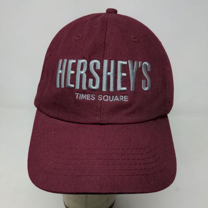 Hershey's Men's Slideback Hat Red Side OSFA Embroidered Times Square Logo