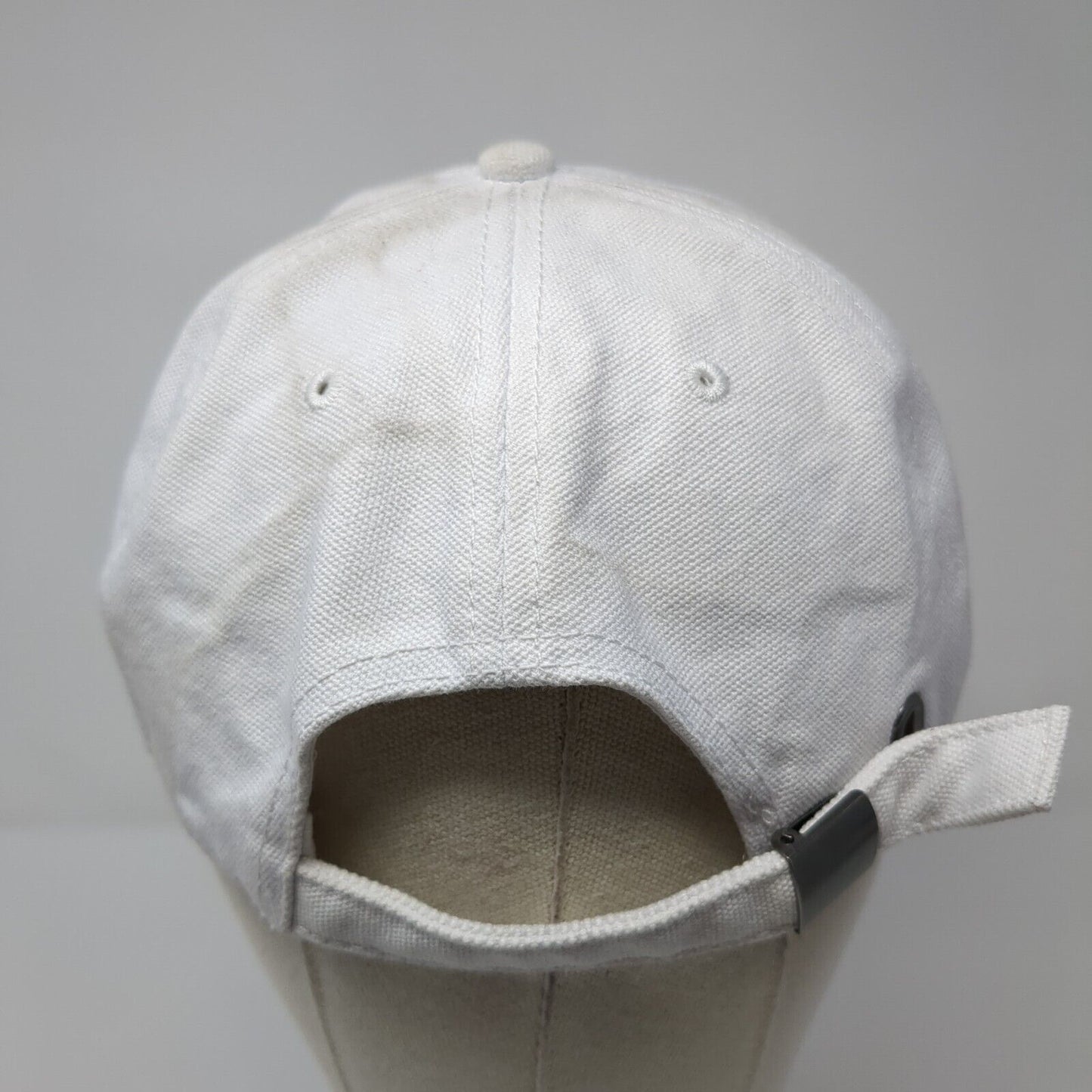American Flag Slideback Hat White One Size Adjustable Embroidered