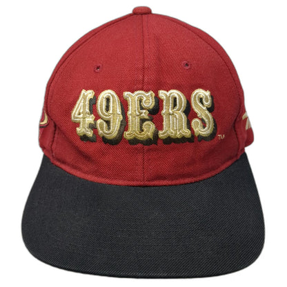 Reebok San Francisco 49ers NFL Snapback Hat Red Black 50th Anniversary Vintage