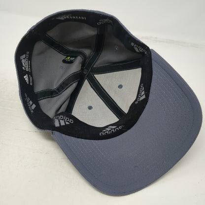 Adidas Baseball Cap Gray M Stretch Fit Embroidered Logo AEROREADY Athletic Hat