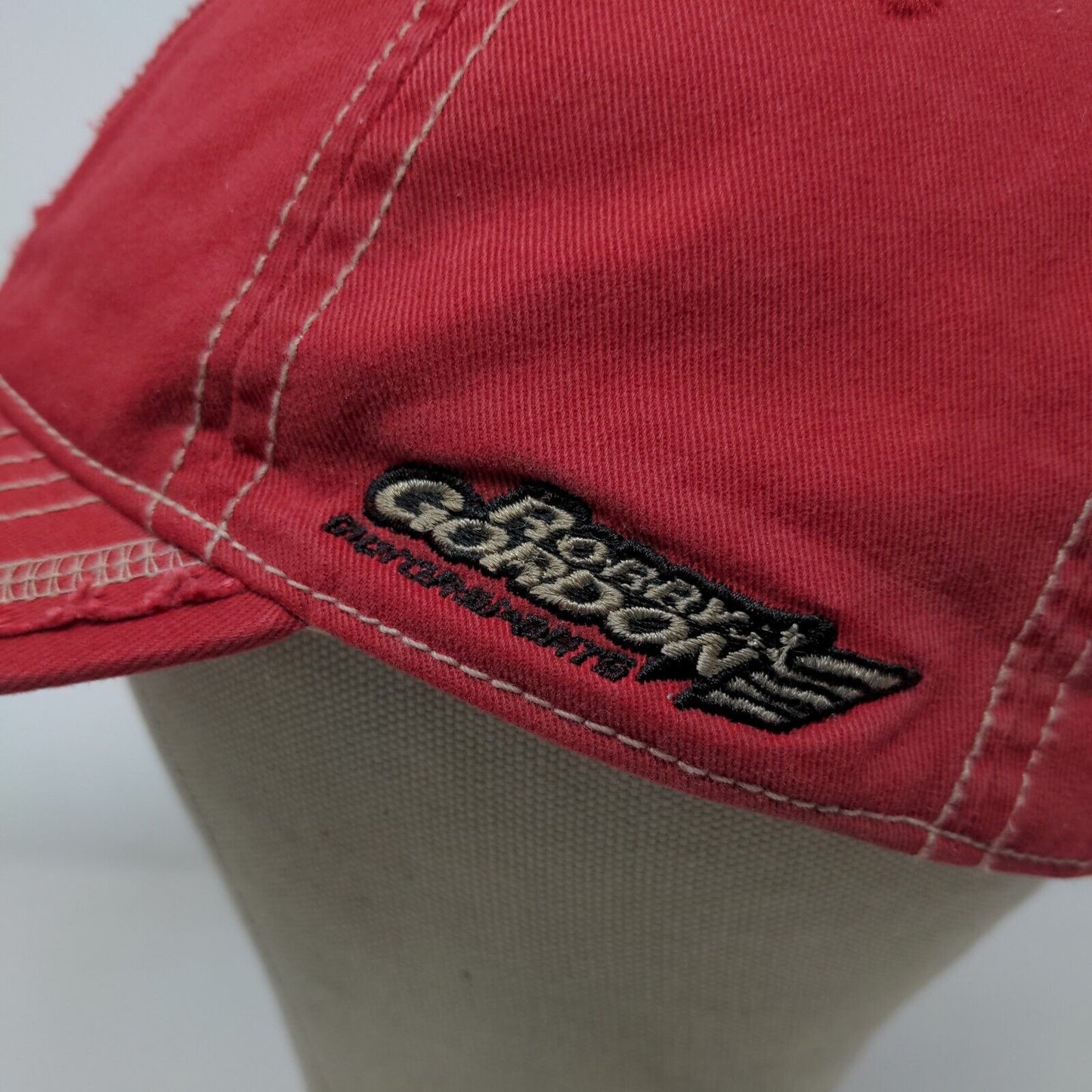 Jim Beam Racing Men's Slideback Hat Red Size OSFA Embroidered Big Logo