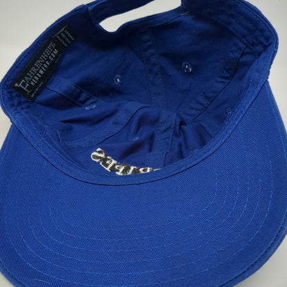 Fahrenheit Baseball Cap Blue One Size Embroidered Pinstripes Bowling Hat