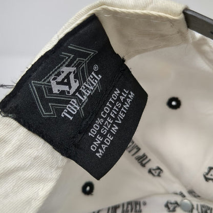 Top Level 5 Panel White One Size Mexico Eagle Crest Snapback Hat Graphic Cotton