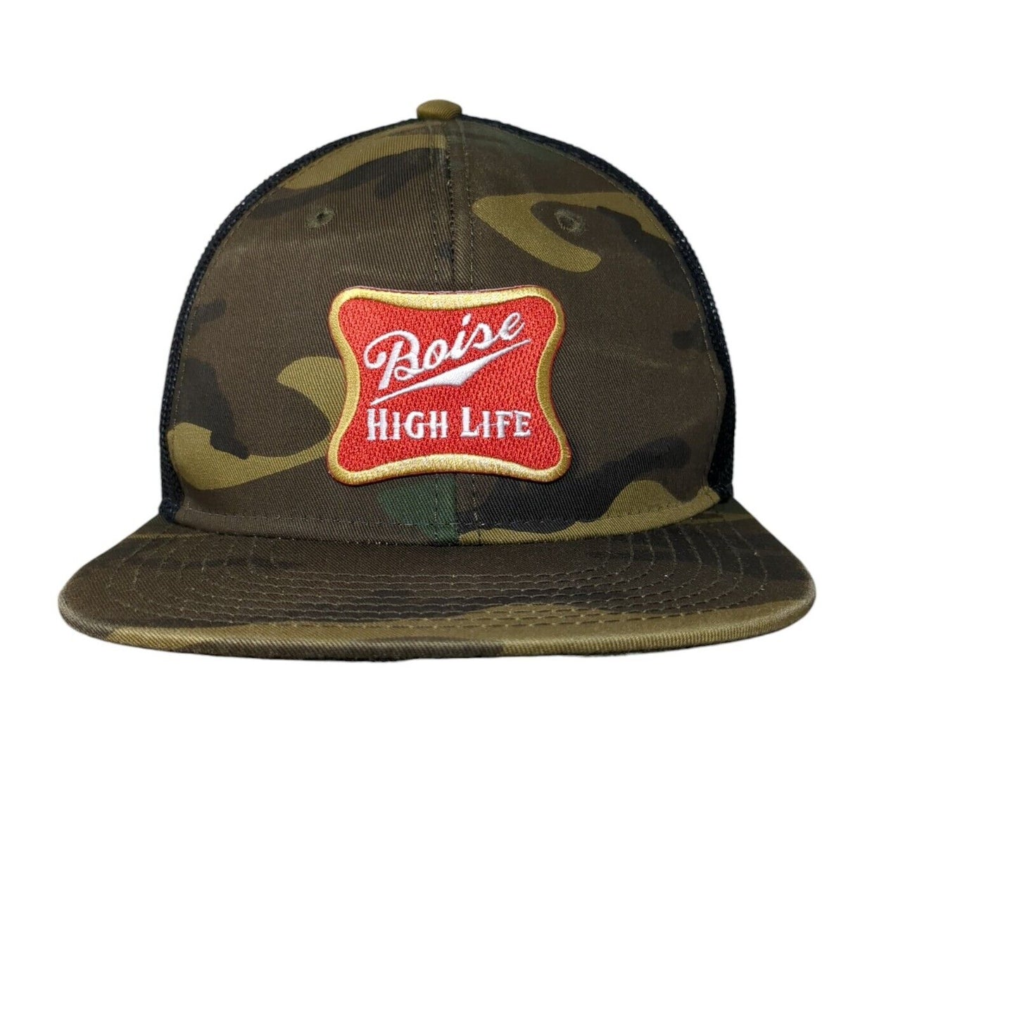 Boise High Life Snapback Trucker Hat Camo One Size Mesh Back Otto