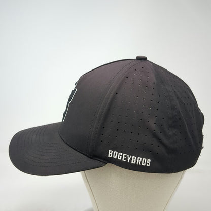 Bogey Bros Trucker Hat Black One Size Performance Laser Cut Golf Snapback Cap