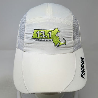 White One Size Baseball Cap Hat 13.1 Finisher Massachusetts Yukanrun Mesh Back