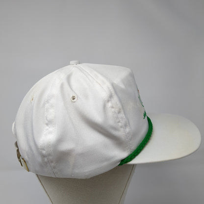 International Slideback Rope Hat White One Size Solid Leather Strap