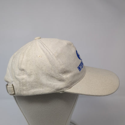 International Slideback Hat Beige One Size Adjustable Solid Vent Holes