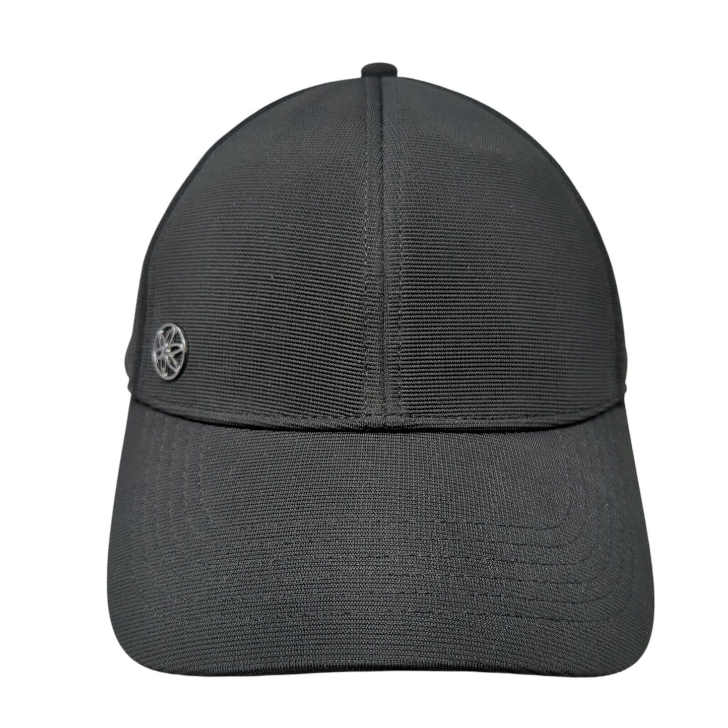 Gaiam Strapback Hat Black One Size Laser Cut Adjustable Solid 6 Panel