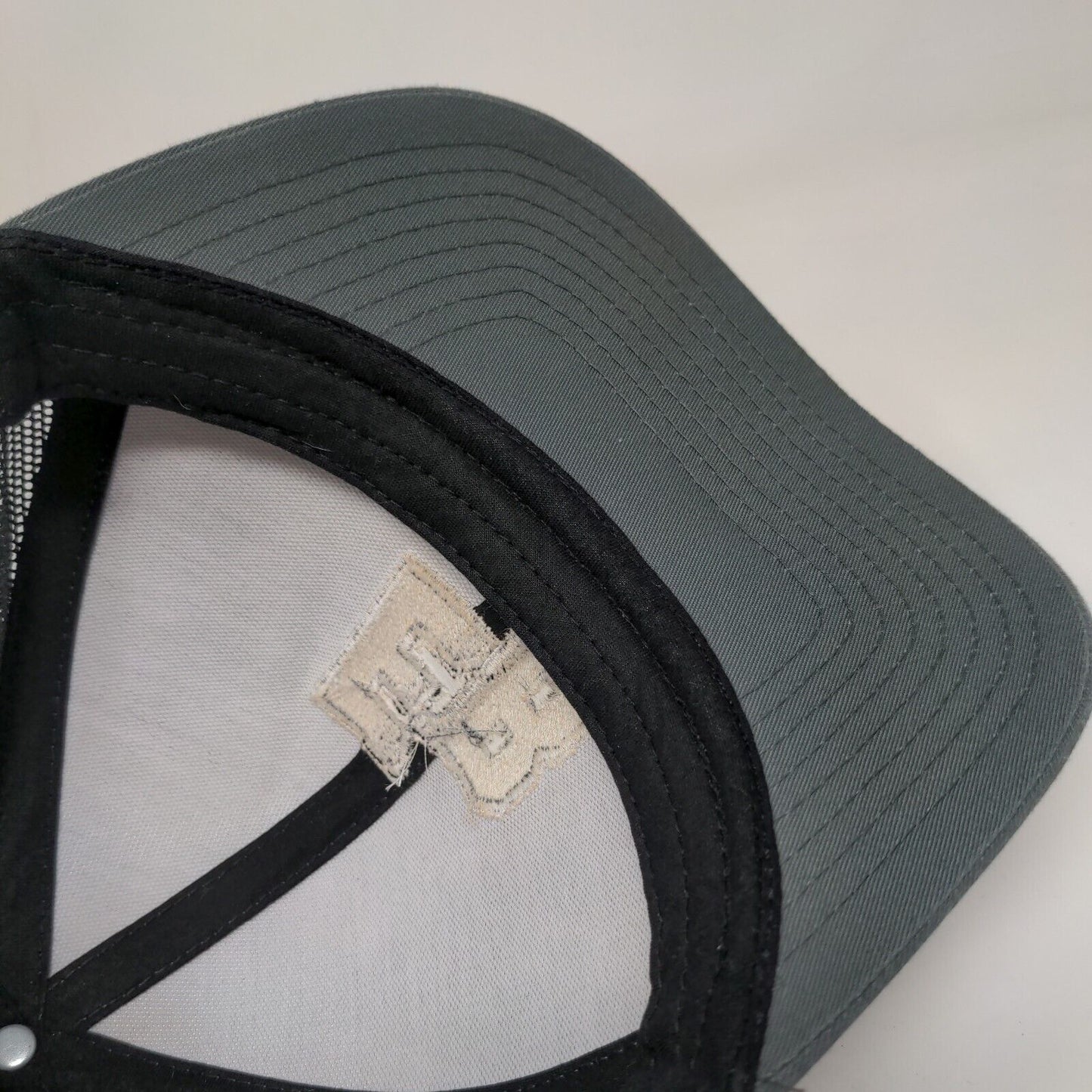 EB Snapback Trucker Hat Gray One Size Adjustable Mesh Back Pacific Headwear